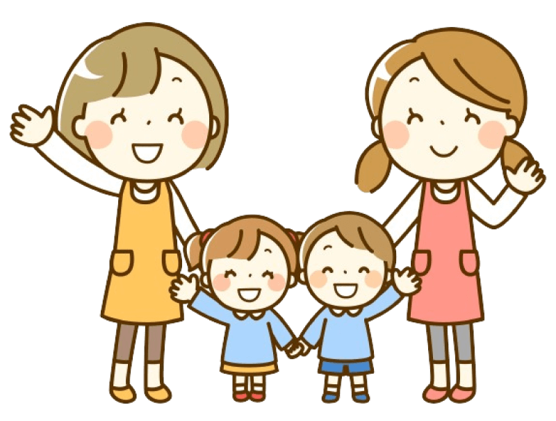 笑顔の先生と子供